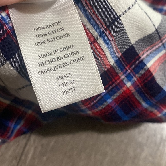 Rails Carmen Plaid Button Down in White/Navy/Red Small - Picture 7 of 7